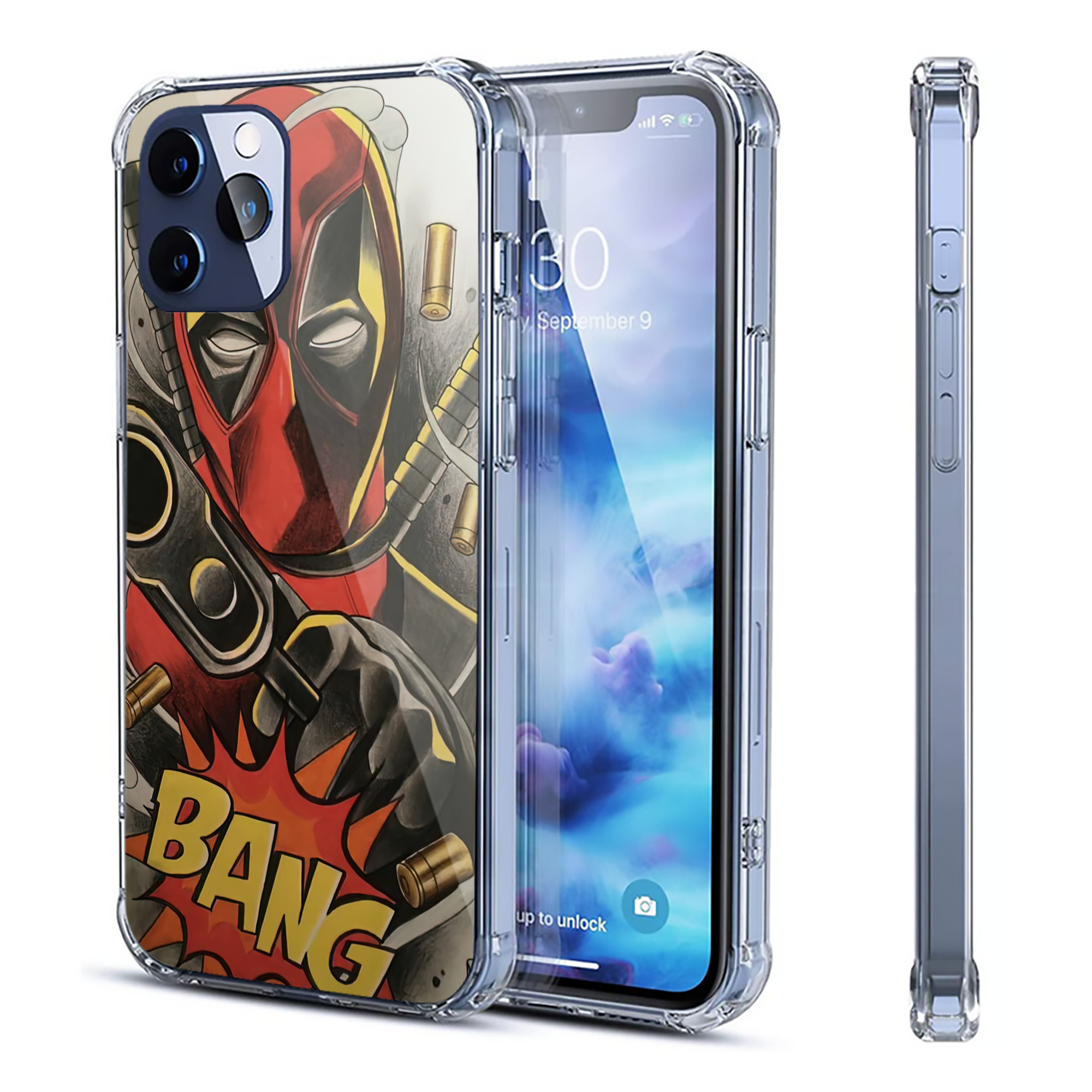 （画像用） Deadpool デッドプール 【iPhone 12シリーズ対応】透明スマホケース（クリアソフトケース）